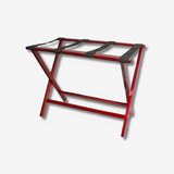 Wooden Luggage rack, cherry color, for hotel room.