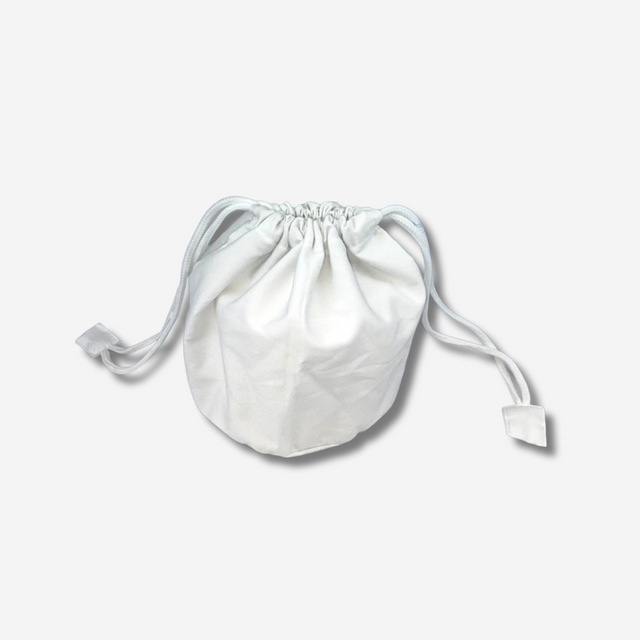 White toilet paper bag on a white background